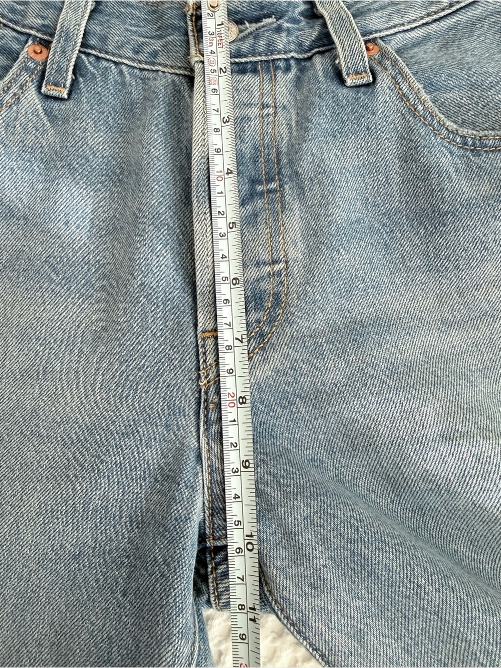 Levi’s Premium 501 90’s Jeans women W25L30 Light medium wash button fly denim - Picture 9 of 12